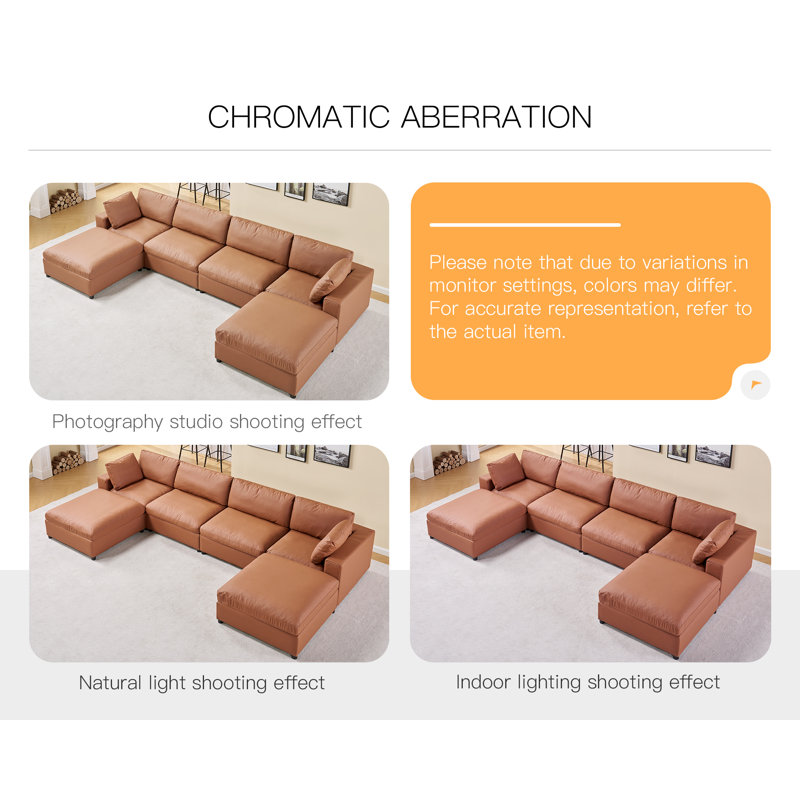 Modular Sectional Sofa, 152 Inches Down Filled Sectional Sofa, 6 Seats U Shaped Cloud Couch With Chaise, Ottoman, Oversized Couch For Living Room, Modular Sectional Sofa, 152 Inches Down Filled Sectional Sofa, 6 Seats U Shaped Cloud Couch With Chaise, Ottoman, Oversized Couch For Living Room,